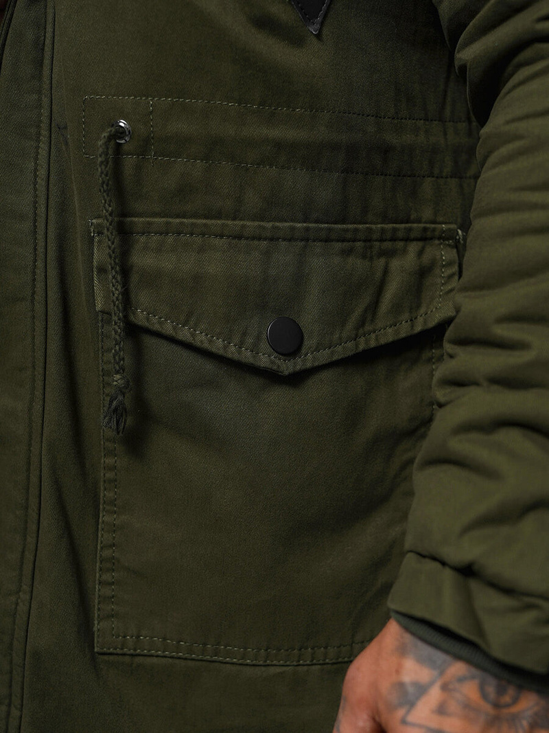 Férfi parka kabát khaki OZONEE JD/392Z