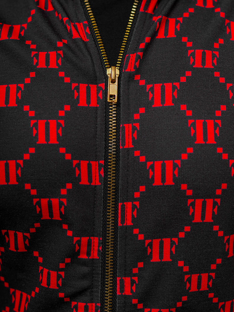 Férfi Melegítő Együttes Fekete-Piros OZONEE O/12136