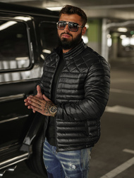 Férfi Steppelt Kabát Fekete OZONEE JS/16M9328/392BZ