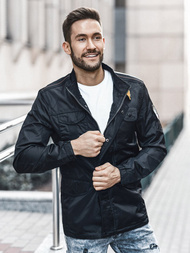 Férfi átmeneti kabát fekete OZONEE O/99237