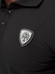 Férfi galléros póló fekete OZONEE NB/MT3121