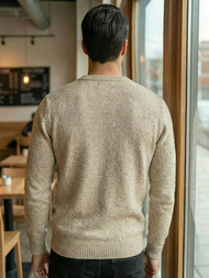 Férfi Pulóver Bézs OZONEE JS/59B3607/155