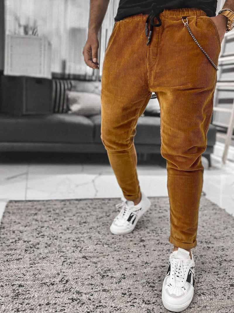 Férfi kordbársony nadrág camel OZONEE DR/K95/3Z