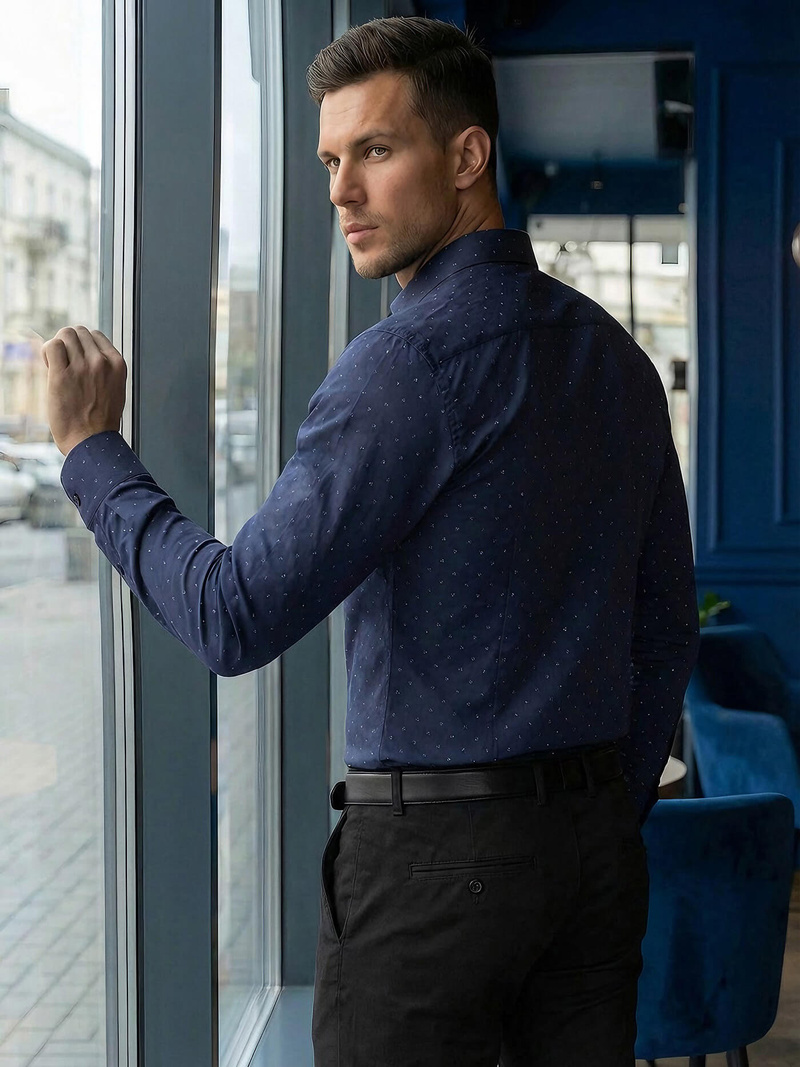 Férfi Ing Gránát OZONEE V/V181Z