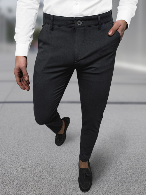 Férfi chino nadrág Fekete OZONEE DJ/5526