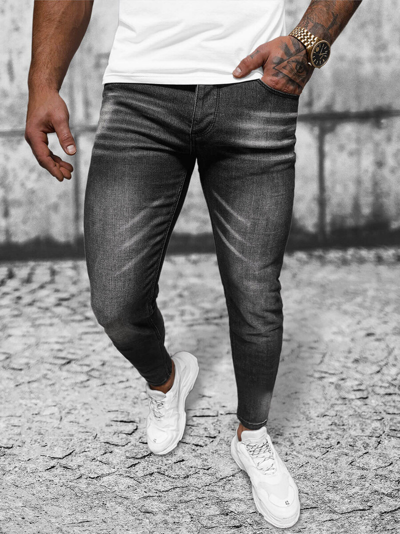 Férfi farmer nadrág fekete OZONEE NB/MP0199N