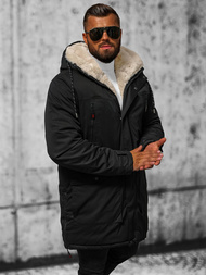 Férfi téli parka kabát fekete OZONEE JS/5M3123/392