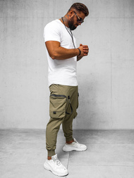 Férfi Chino Nadrág Sötét-Bézs OZONEE O/PS5519