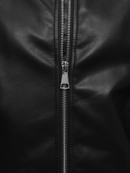 Női Bőrdzseki Fekete OZONEE O/G116Z