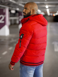 Férfi kabát piros OZONEE JS/57M7501/270