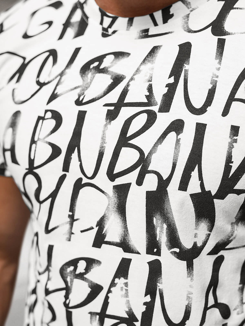 Férfi Póló Fehér OZONEE JS/8T1215/1