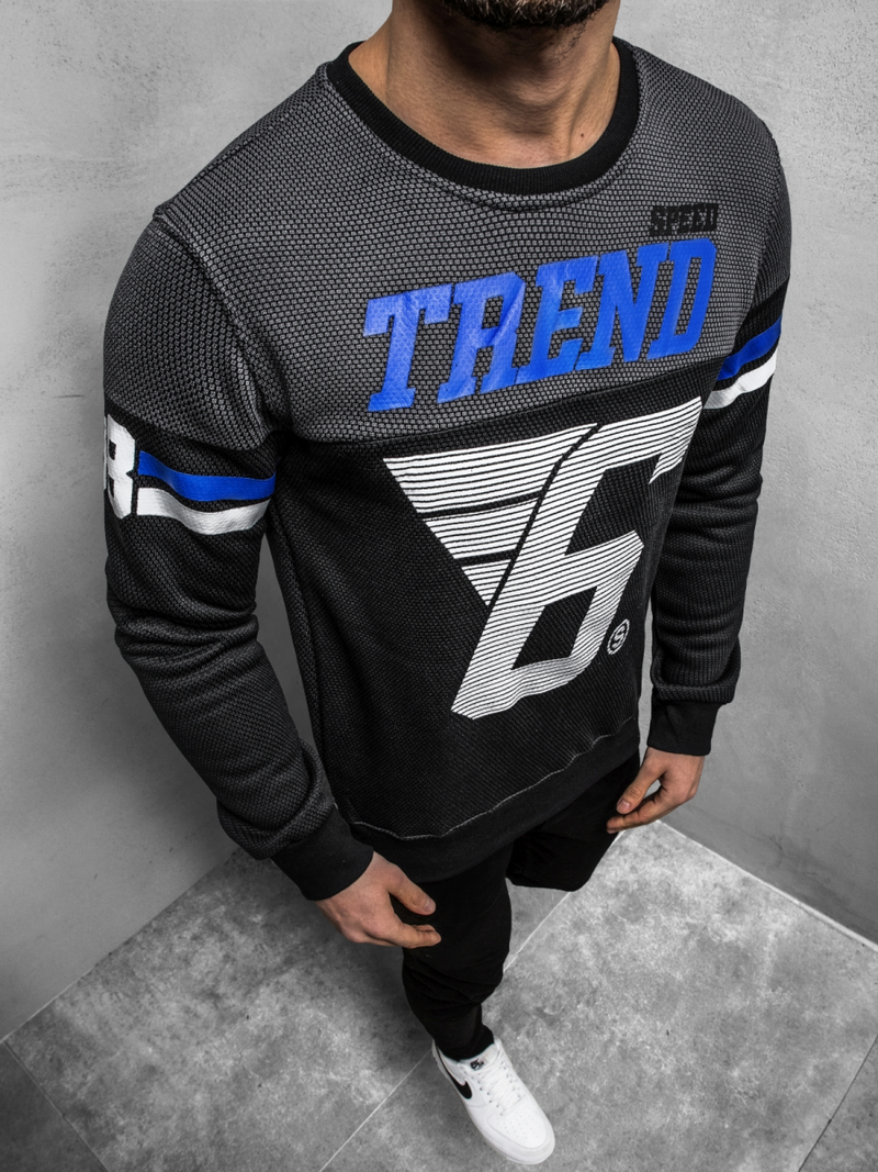 Férfi Melegítő Felső Fekete OZONEE JS/DD752Z