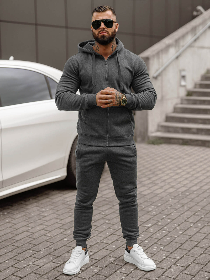 Férfi melegítő együttes grafit OZONEE JS/68C10386/5Z