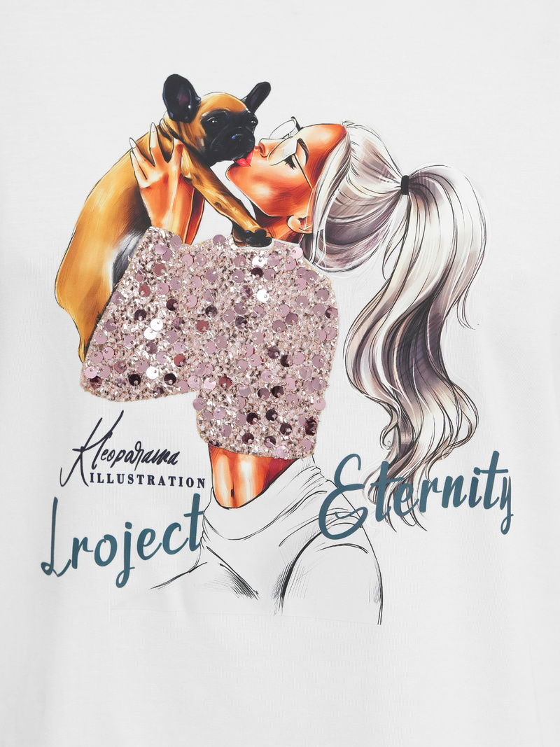 Női polo fehér OZONEE JS/95T2575/1