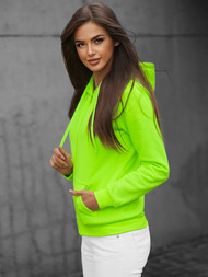 Női kapucnis pulóver Zöld neon OZONEE JS/W03Z