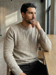 Férfi Pulóver Bézs OZONEE JS/59B3600/155