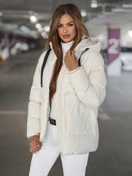 Női téli kabát ecru OZONEE JS/5M3251/281