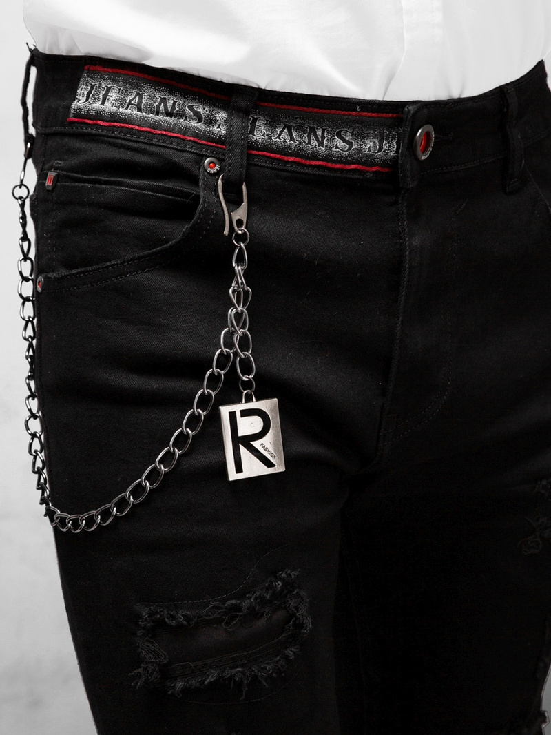 Férfi farmer nadrág Fekete OZONEE DR/TF087Z