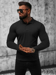 Férfi hosszú ujjú póló fekete OZONEE O/B263