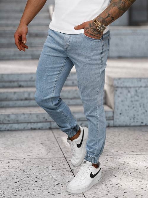 Férfi Nadrág Jogger Világos-Kék OZONEE NB/MP0272BC