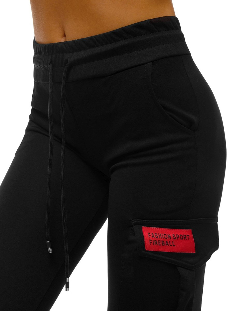 Női melegítőnadrág Fekete-piros OZONEE O/82320