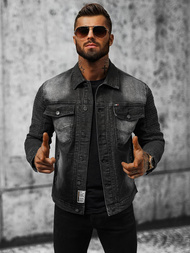 Férfi Farmer Dzseki Fekete OZONEE NB/MJ521N