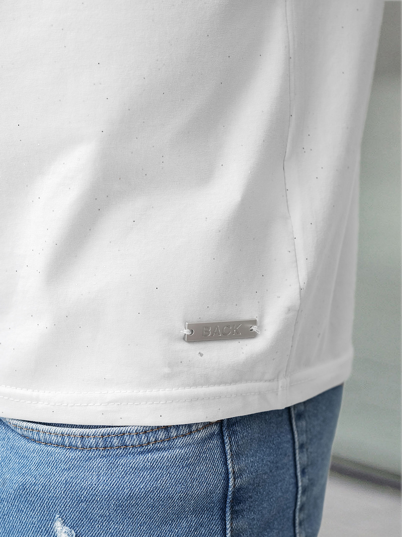 Férfi Póló Fehér OZONEE O/QQ1386