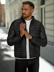 Férfi Steppelt Kabát Fekete OZONEE JS/16M9328/392B