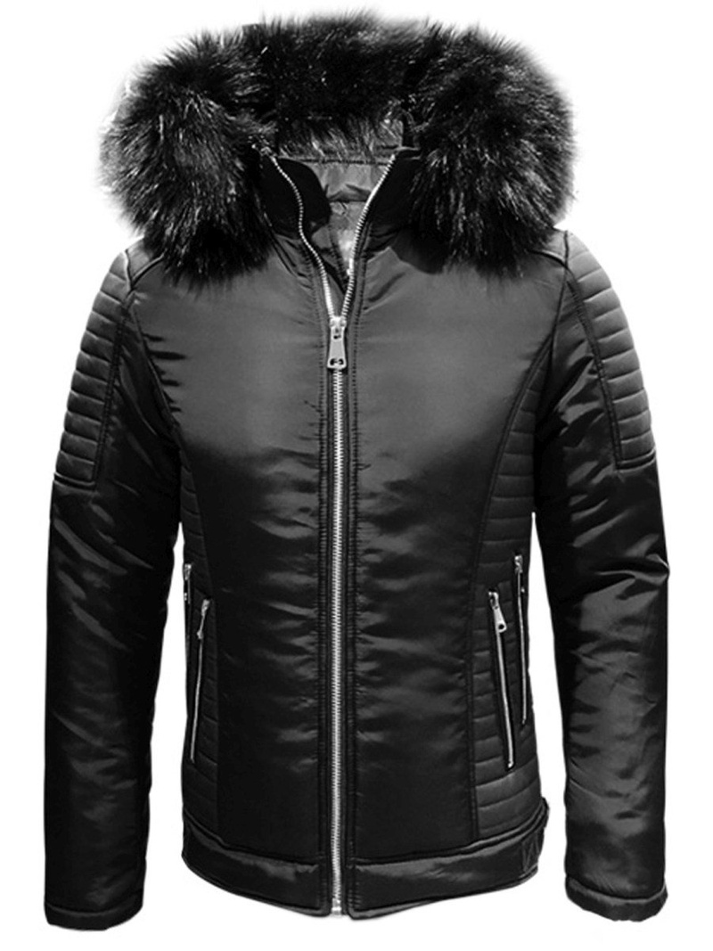 Férfi téli kabát fekete OZONEE O/88835