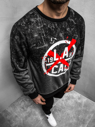 Férfi blúz Fekete OZONEE JS/22053Z