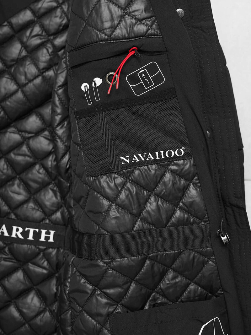 Női téli kabát fekete OZONEE O/W377Z