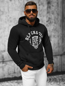 Férfi kapucnis pulóver Fekete OZONEE NB/MF2007