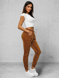 Női Velúr Melegítő Nadrág Barna OZONEE JS/8K1532/33