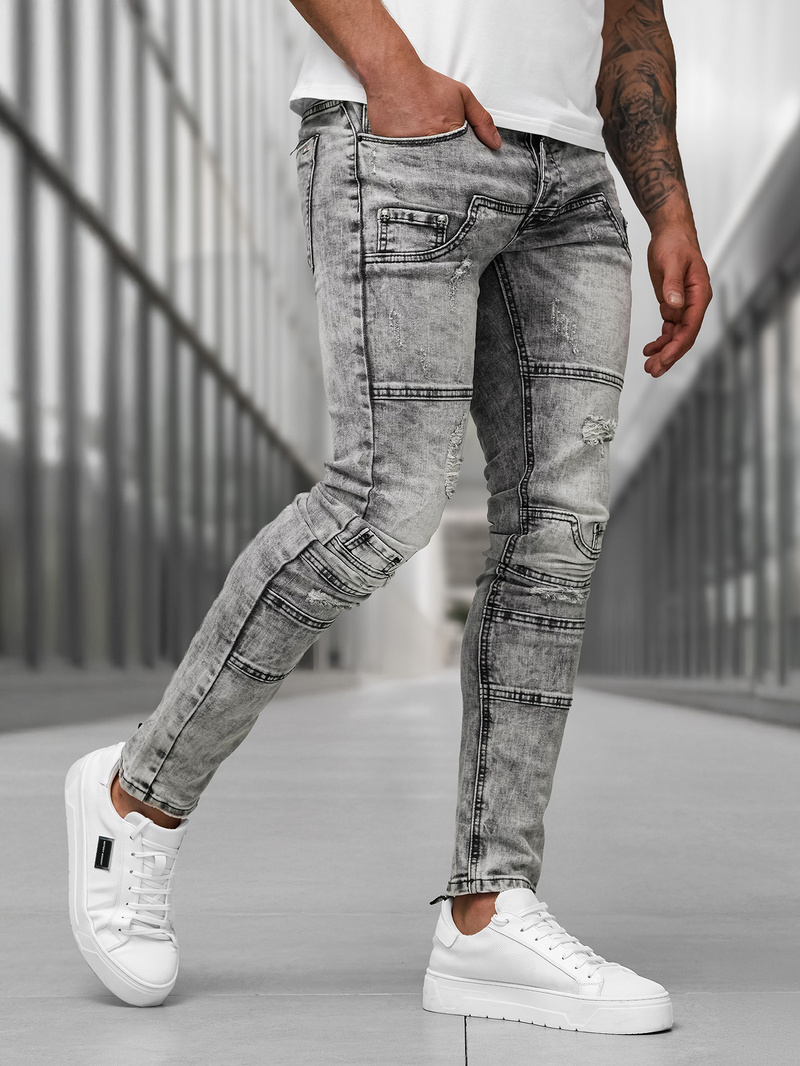 Férfi farmer nadrág grafit OZONEE NB/MP0163NZ