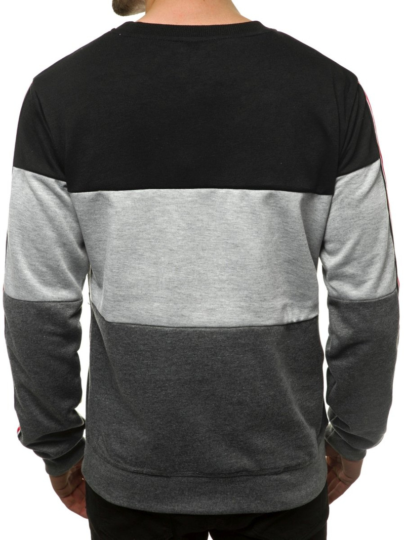 Férfi Melegítő felső Fekete-grafit OZONEE JS/JZ11036