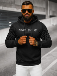 Férfi kapucnis felső fekete OZONEE JS/27B6512/3