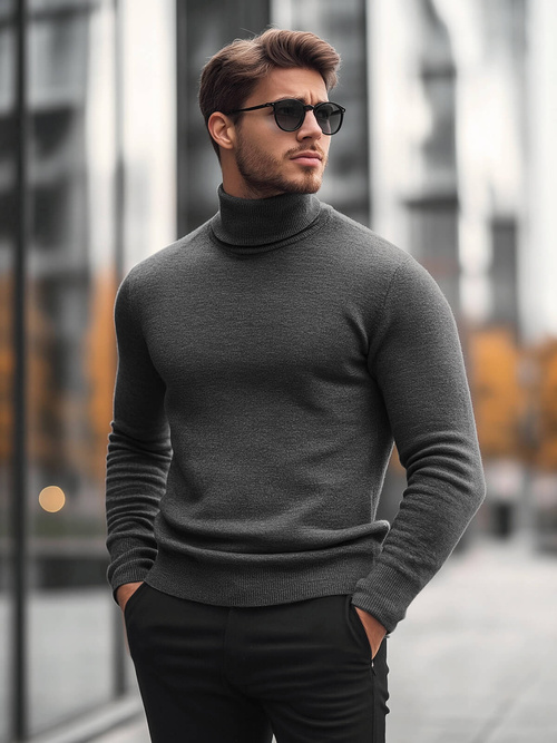 Férfi pulóver grafit OZONEE O/GM303Z