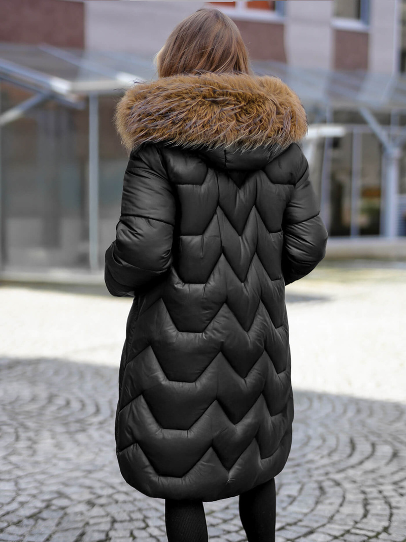 Női téli kabát fekete OZONEE O/5M3229/392