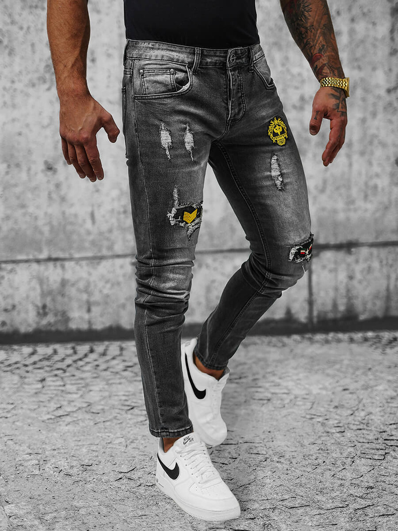 Férfi farmer nadrág szürke OZONEE NB/MP0167G