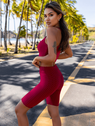 Kétrészes Női Tréning Szett Bordó OZONEE O/22754Z