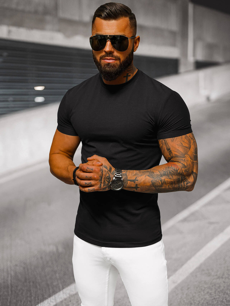 Férfi Póló Fekete OZONEE NB/MT3001Z