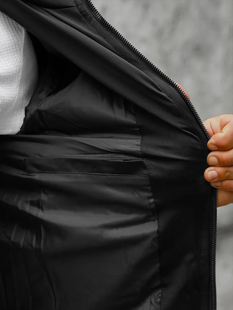 Férfi Steppelt Kabát Fekete OZONEE JS/M2203