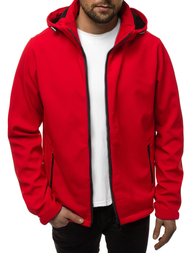 Férfi kapucnis softshell kabát piros OZONEE JS/56008Z
